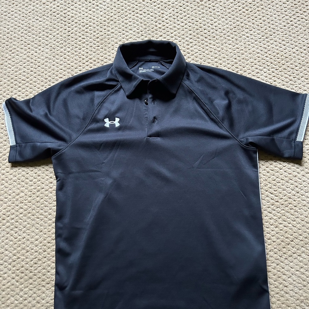 Under Armour Men's Dark Polo Shirt- EUC